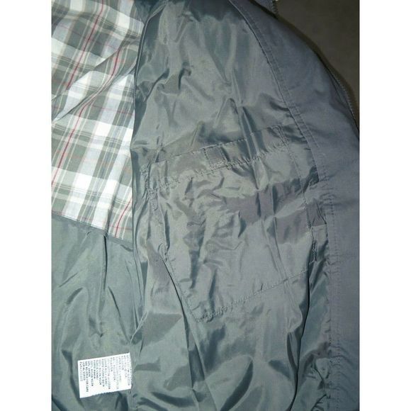Aberdeen Collection Mens Sz L Olive Green Bomber Jacket w/Hood Cotton Blend EUC - Picture 6 of 9